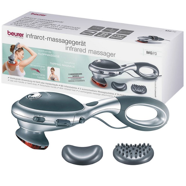 Máy massage hồng ngoại cầm tay Beurer MG70. Mát xa xoa bóp bấm huyệt trị lệu cổ vai gáy bằng điện tiện lợi