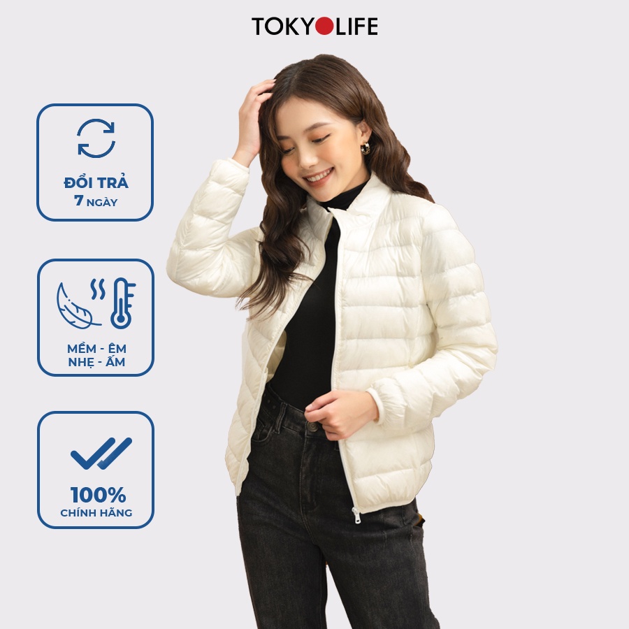 [Mã WABRSWK giảm 10% đơn 250K] Áo Khoác Lông Vũ Cao Cấp Siêu Nhẹ, Ấm 3 lớp Nữ dài tay TOKYOLIFE H1/I9JCK601F