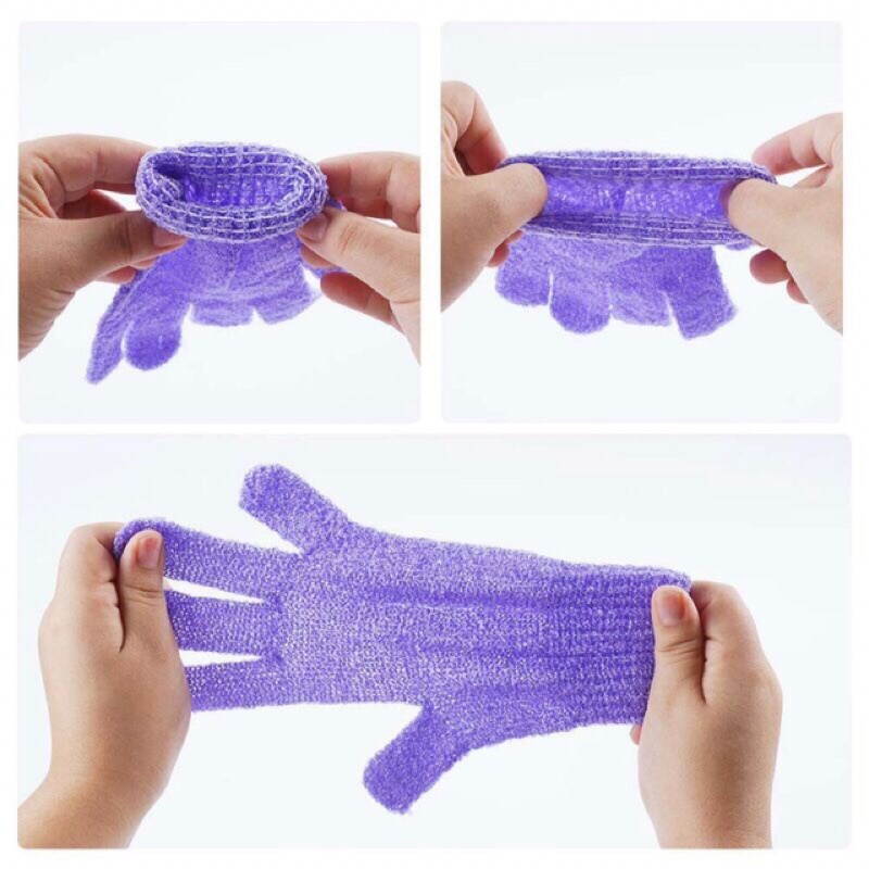1 Găng Tay Tắm, Kỳ Ghét, Tẩy Da Chết Bath Glove Massage Tạo Bọt Tiện Dụng Giúp Loại bỏ tế bào chết, bụi bẩn nhanh hơn