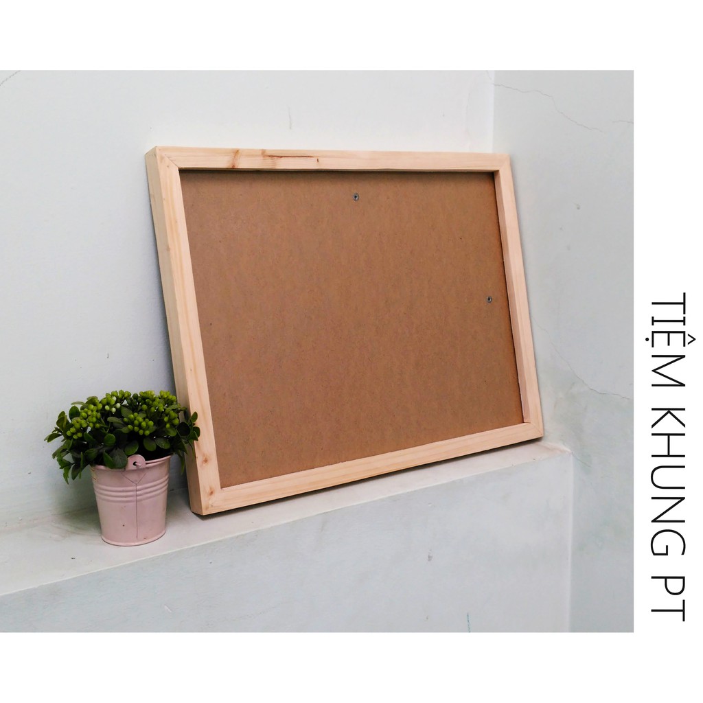 Khung ảnh A3 30x40 Basic Mica Acrylic - Khung hình gỗ thông mặt mica trang trí treo tường Woodframe By P'Tee