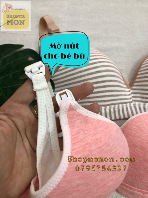 Áo Lót Bầu và Cho Con Bú Cotton Khoá Mở Trên Form to Co Giãn