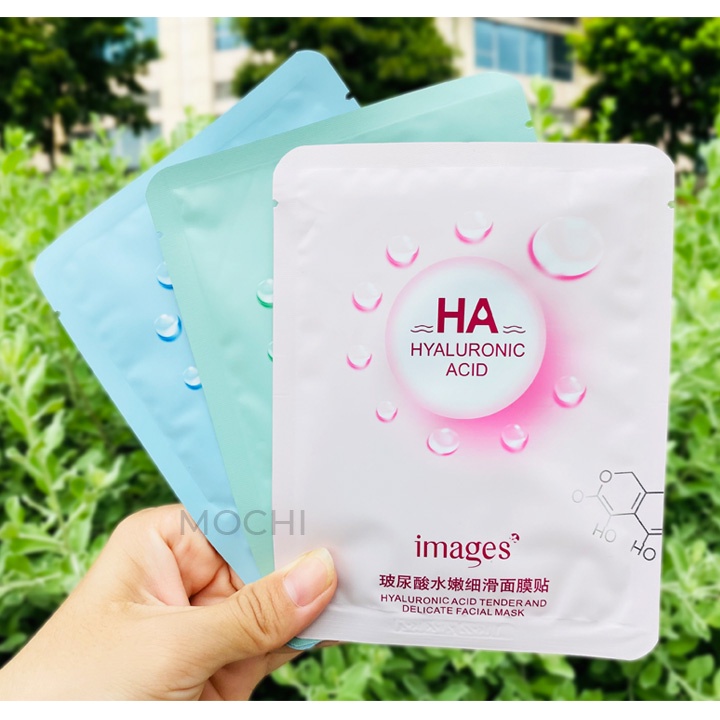 Mặt Nạ Giấy Dưỡng Trắng Da Cấp Ẩm l Giảm Mụn Thải Độc Mask Đắp Mặt HA Images Nội Địa Trung MOCHI SHOP Trà Xanh Tảo Biển