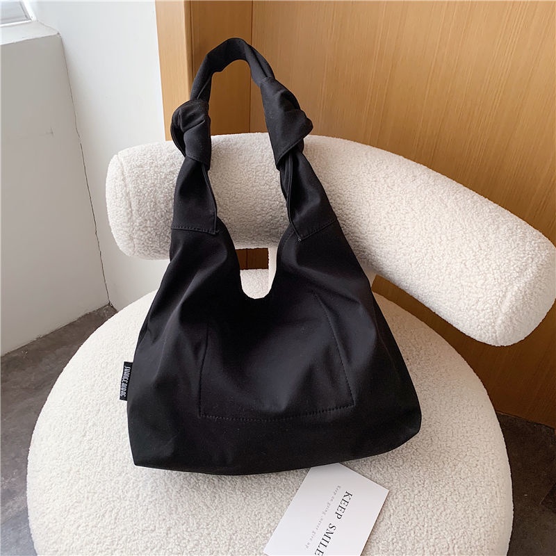 Túi Đeo Vai Cỡ Lớn Bằng Nylon Màu Sắc Đơn Giản Thời Trang Cho Nữ