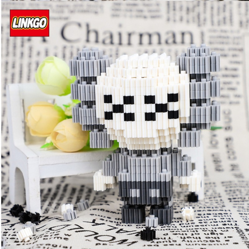 Đồ Chơi Lắp Ráp Kaws, Bearbrick 3D Mini Bộ Ghép Hình Chính Hãng Linkgo Mô Hình Sesame Street Thú Vị annhienstore