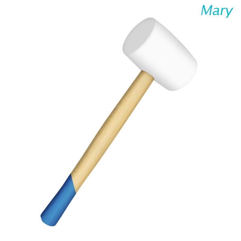 Búa Cao Su Có Tay Cầm Bằng Gỗ Dùng Mát Xa Lưng/Sàn Nhà Tiện Dụng