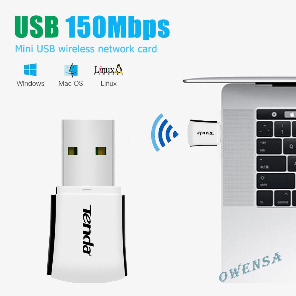 Ow  Tenda W311M 150Mbps Mini Wireless USB WiFi Network Card Adapter Receiver♥