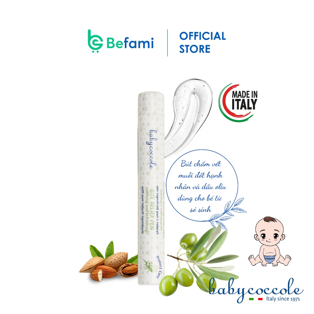 Bút Chấm vết Muỗi Đốt Babycoccole 0M+ Chiết xuất Hạnh Nhân và Dầu oliu