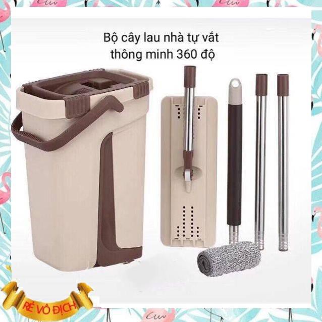 (Giá sỉ)  Bộ Cây Lau Nhà 2 Ngăn Tự Vắt Tiện Dụng  - M103