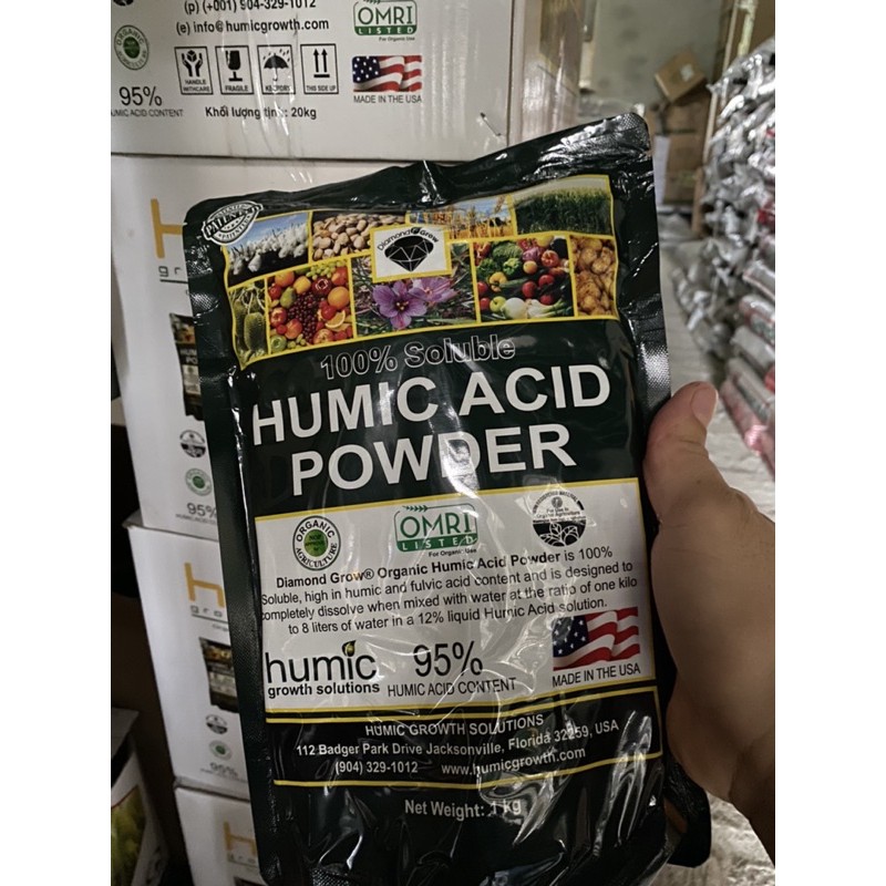 Humic Acid Powder Nhập Khẩu Mỹ Túi 1kg