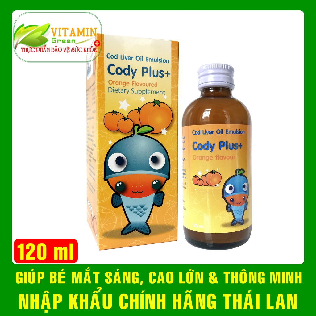 Bổ sung Omega 3 cho bé Cody Plus bổ sung DHA và vitamin cho bé giúp bé phát triển não bộ | Nhập khẩu chính hãng Thái Lan