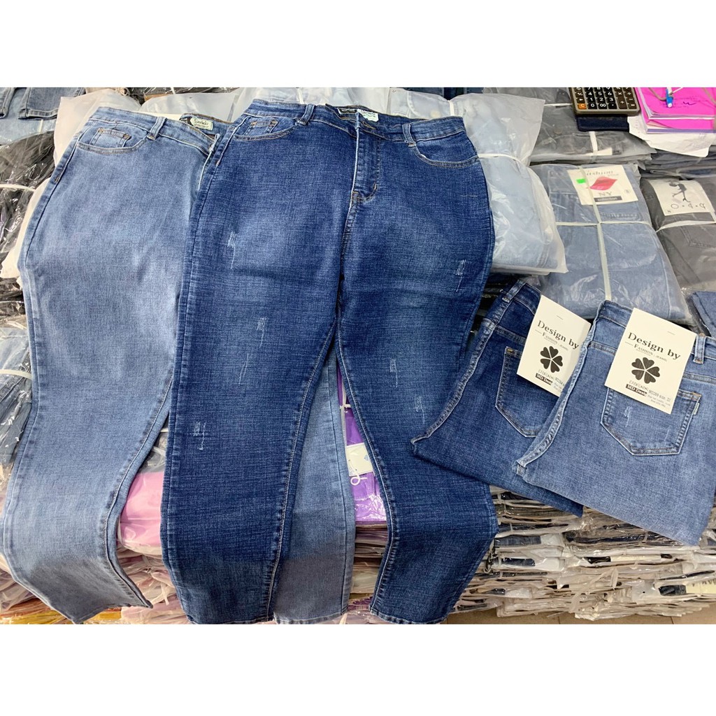 Quần jean nữ size đại màu cơ bản [Size 28-36] QJ122