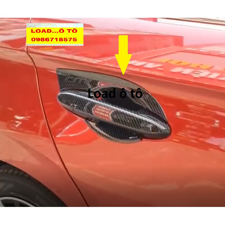 Ốp Tay Nắm Và Hõm Cửa Honda City 2022-2018 Vân carbon Cao Cấp