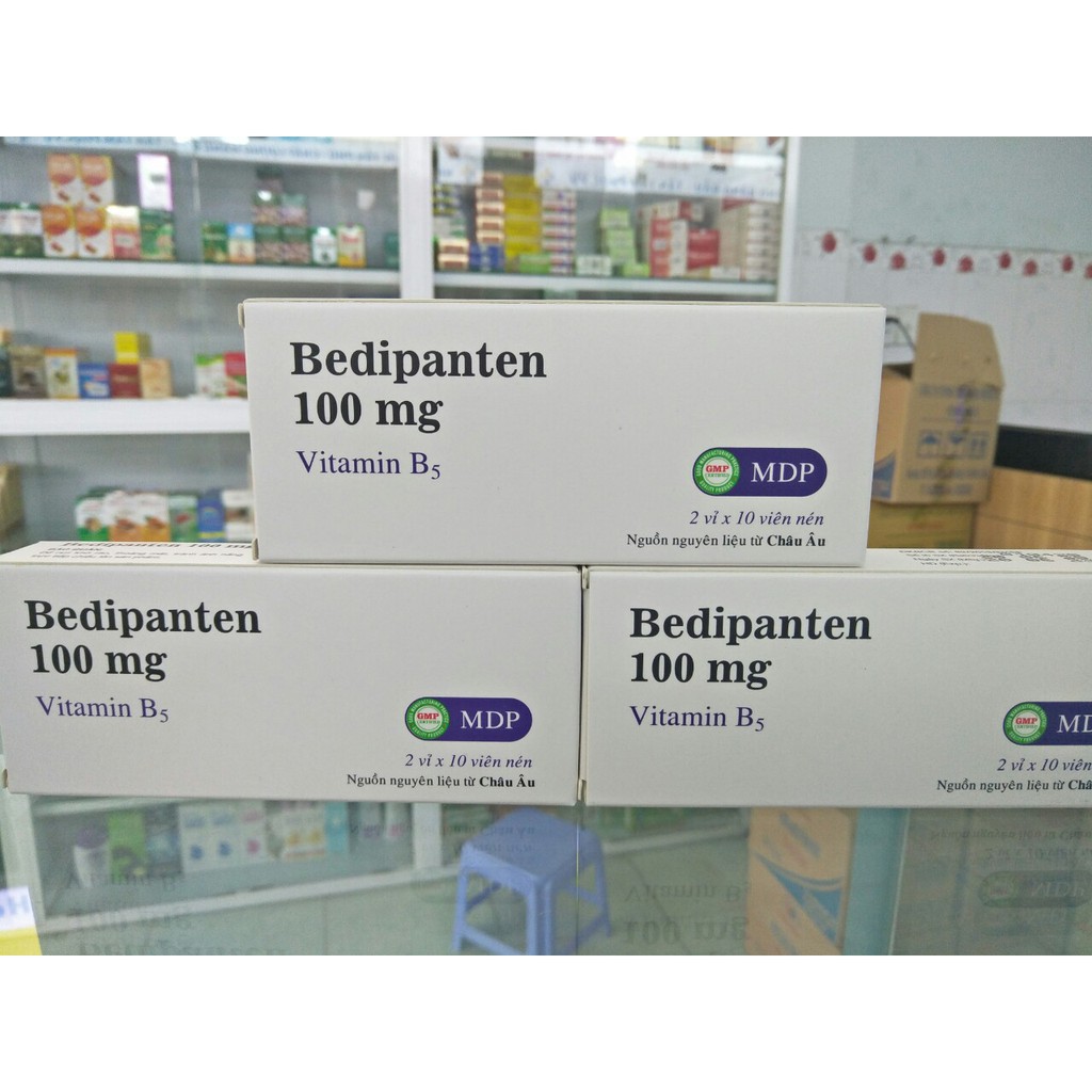 (Chính Hãng) BEDIPANTEN 100MG VITAMIN B5  HỘP 20 VIÊN-Hỗ Trợ Da Tóc Móng Người bạn đáng tin cậy