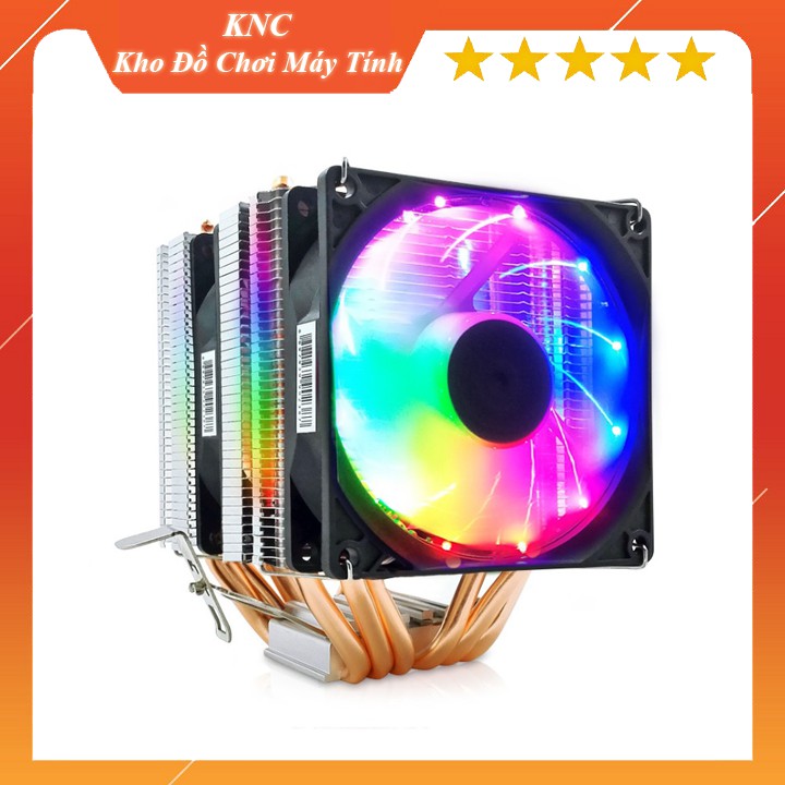 Quạt tản nhiệt CPU Snowman M-X6 RGB 6 ống đồng Led tĩnh 5 màu