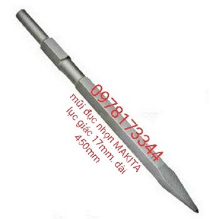 Mũi đục nhọn maklta dài 450mm lục giác 17mm