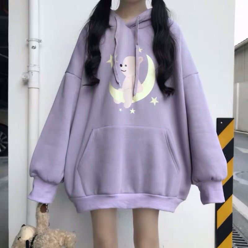 (ORDER NHANH) ÁO HOODIE TÍM NỮ ẤM ÁP ĐÁNG YÊU MÙA ĐÔNG | BigBuy360 - bigbuy360.vn