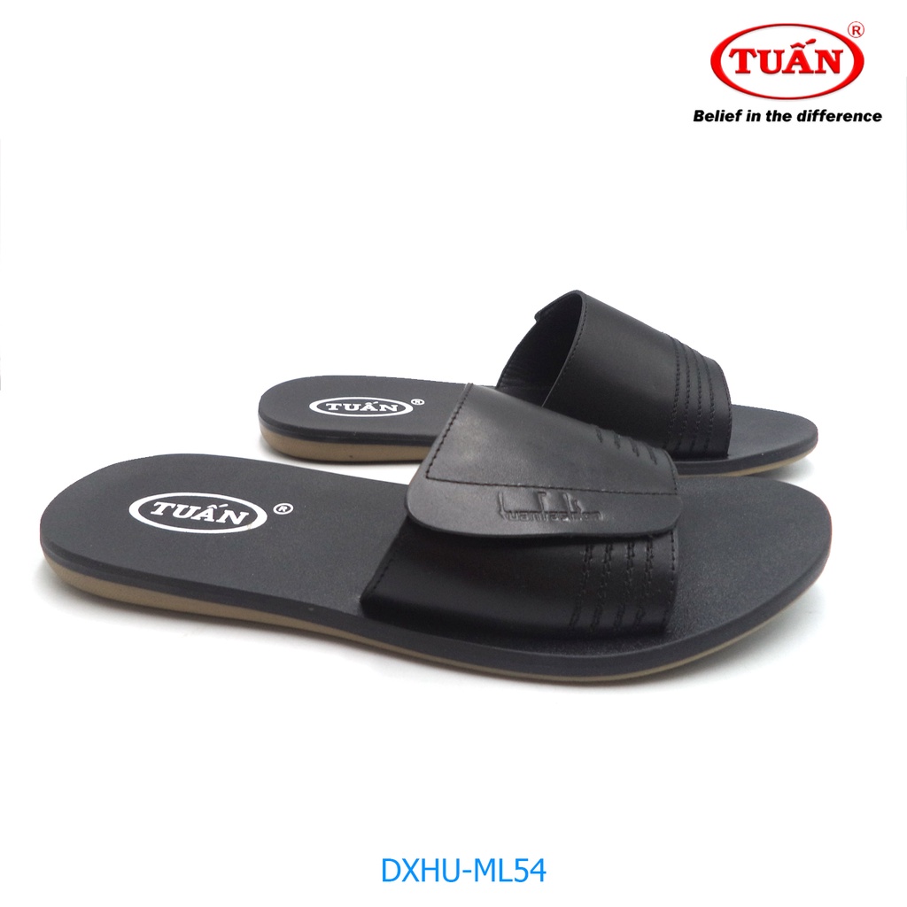 Dép nam da bò quai bảng thương hiệu Tuấn DXHU-L54