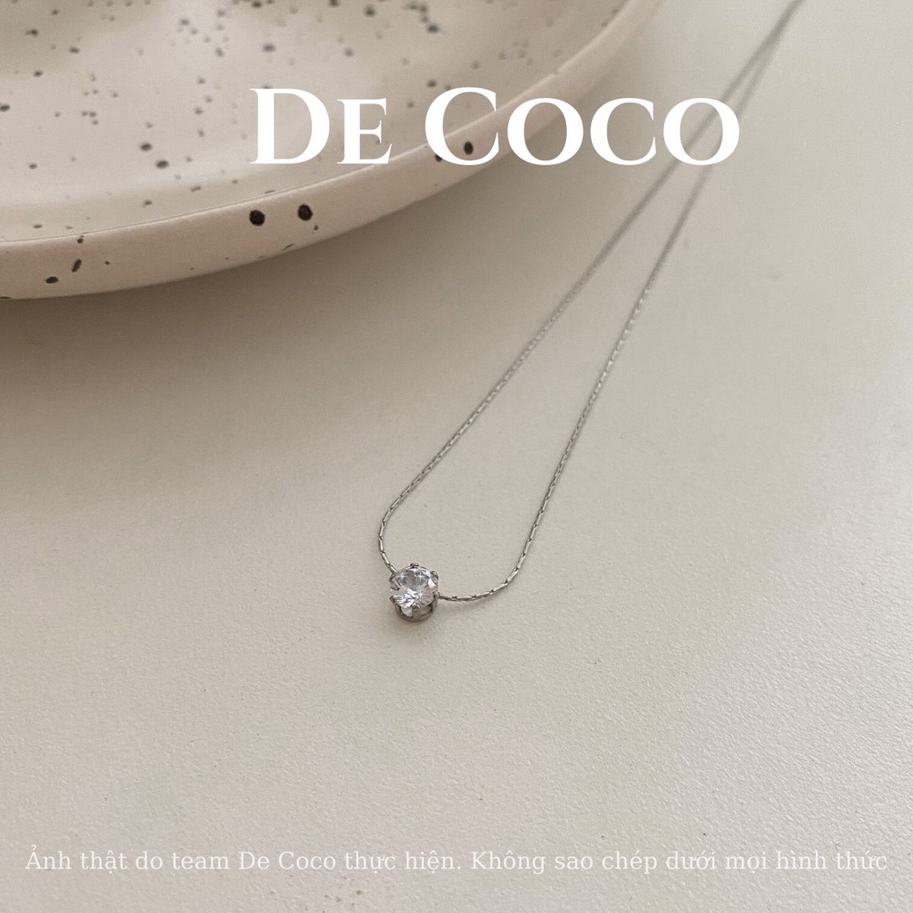 [KHÔNG ĐEN GỈ] Vòng cổ titan basic Saphire De Coco decoco.accessories