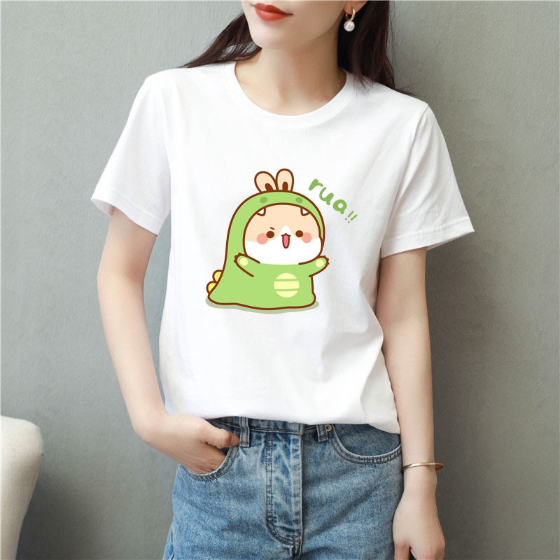Sét áo phông Rua xanh + quần 2 sọc chun gấu nhiều màu HARIQUEEN
