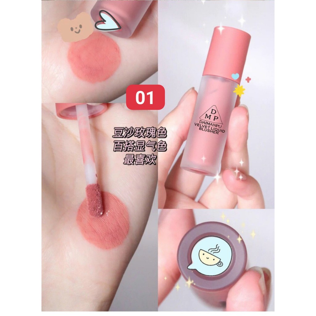 Má hồng dạng kem DMP Velvet Liquid Blusher Siêu Xinh