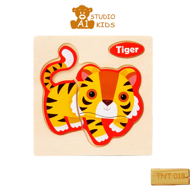 Đồ chơi ghép hình - Tranh ghép hình cho bé bằng gỗ trí tuệ 3D nhiều mẫu động vật