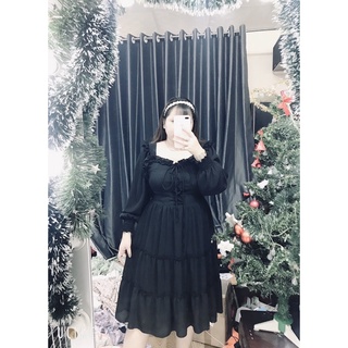 [BIGSIZE 60-85kg] Đầm đan dây tay dài