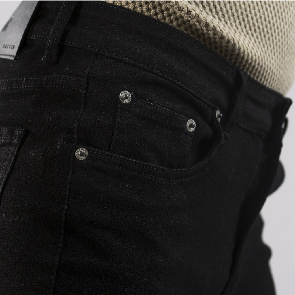 Quần Jeans nam đen trơn Galvin basic chất co giãn form slimfit QJGV32 - Leo Vatino