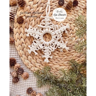 Bông Tuyết Macrame Trang Trí Cây Thông Noel / Giáng Sinh