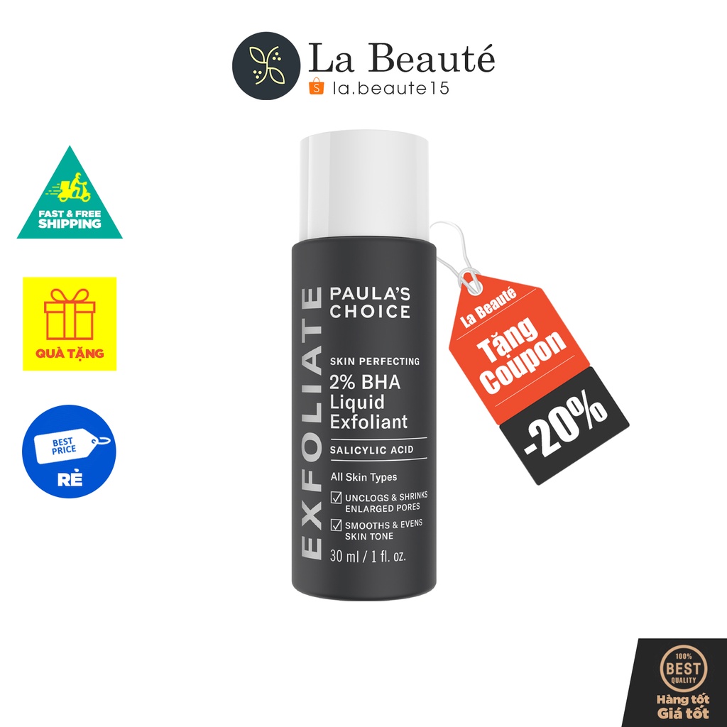 [Hàng Công Ty] Dung Dịch Loại Bỏ Tế Bào Chết - Paula's Choice Skin Perfecting 2% BHA Liquid Exfoliant 30ml