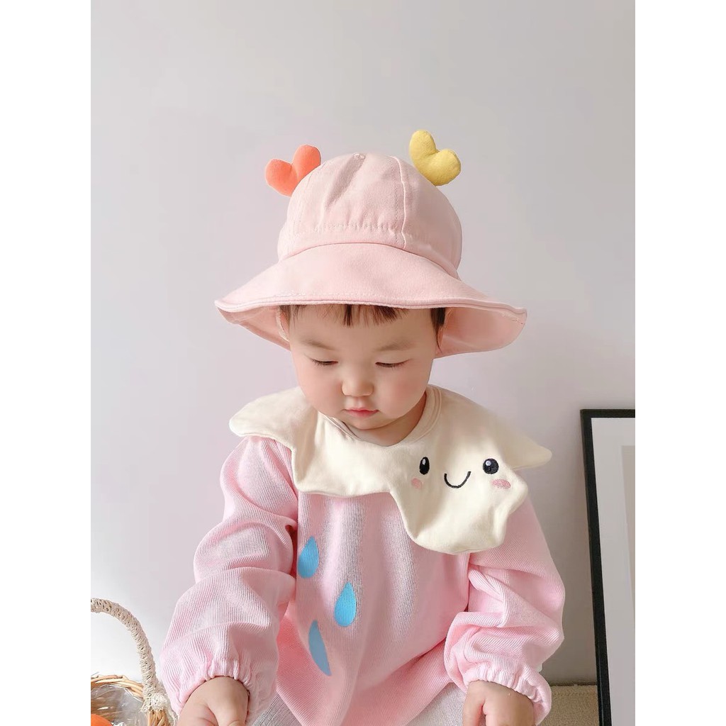 Mũ Cho Bé Gái , Nón Trẻ Em Rộng Vành Từ Sơ Sinh đến 3 Tuổi KidsOneStore Chất Thô Mềm MTE2