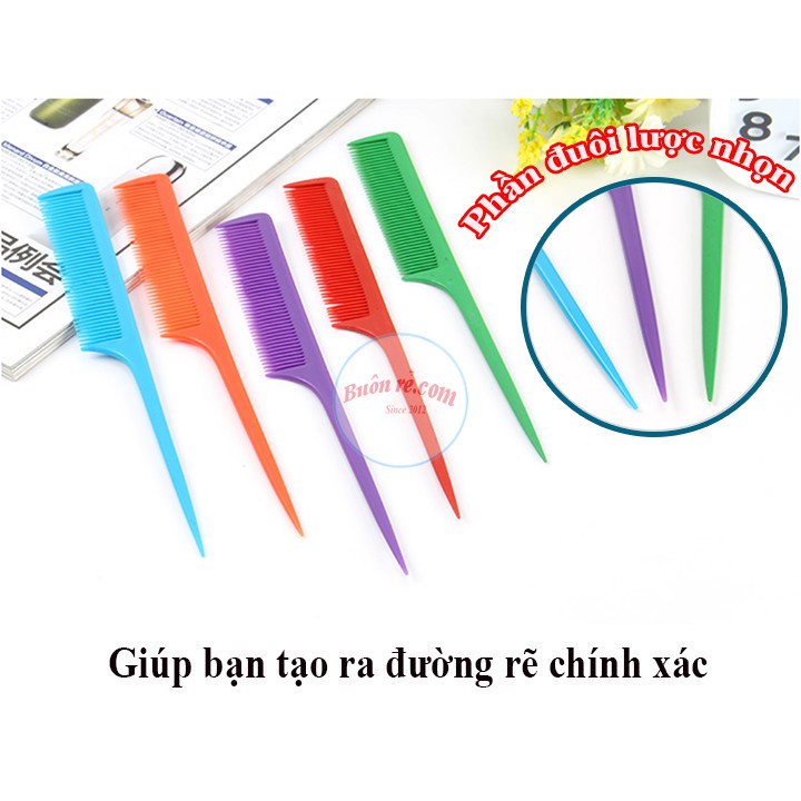 Lược rẽ ngôi đầu nhọn, lược chải tóc tạo kiểu chuyên dụng -Buôn rẻ 01066