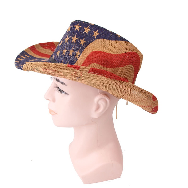 Mũ Cói Cao Bồi Chống Nắng Ngoài Trời Hình Ngôi Sao Năm Cánh Đơn Giản Kiểu Phương Tây Thời Trang Xuân Hè