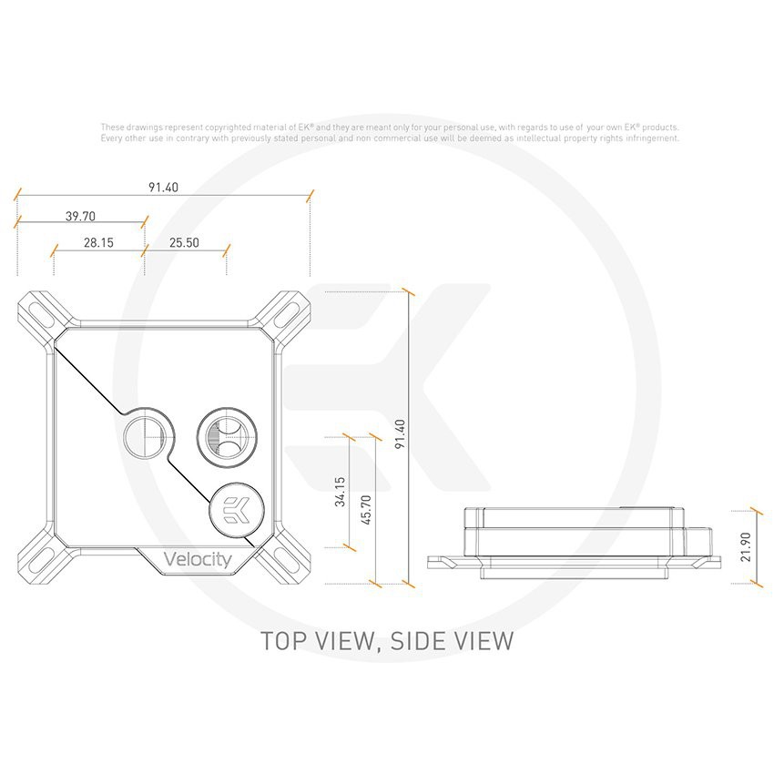 Block CPU EKVelocity Strike RGB Black Sliver – Hyno Store