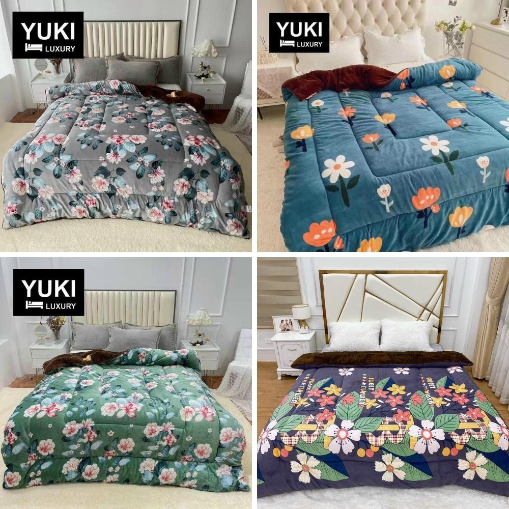 Chăn nỉ nhung trần bông 3 lớp siêu dày Otama Bedding mền lông cừu yuki nhập khẩu cao cấp 2mx2m2 nặng 4kg