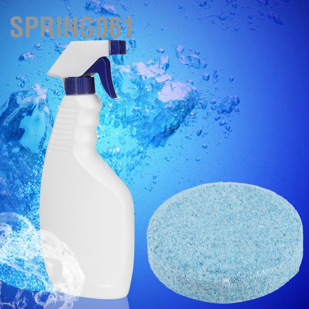 Spring061 1 Bộ Viên Sủi Với Bình Xịt để Vệ Sinh Rửa Kính Chắn Gió Xe Hơi