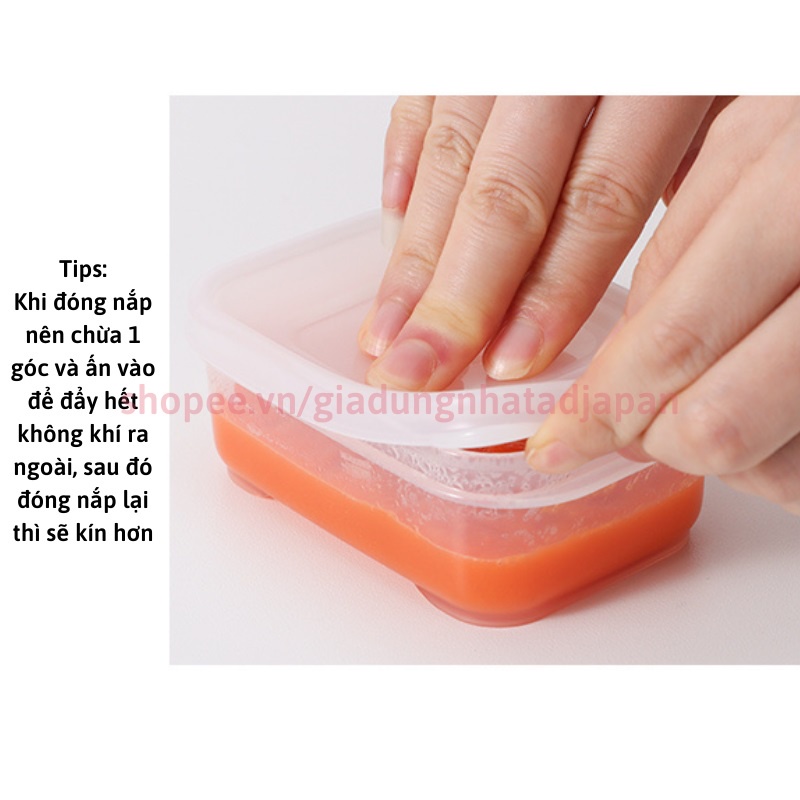 Hộp đựng đồ ăn dặm cho bé bằng nhựa Inomata các size 80ml 90ml 160ml 190ml hàng nội địa Nhật Bản AD01