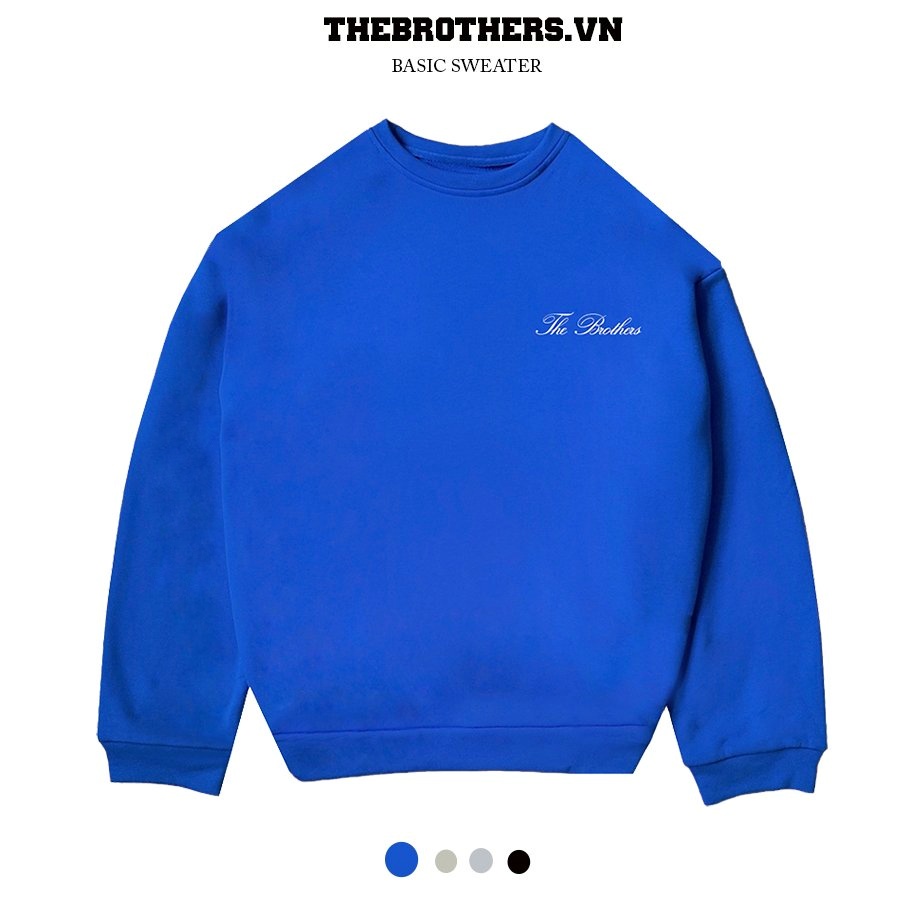 Áo Sweater basic tay dài form Boxy THEBROTHERS  Cotton 100% Unisex Local Brand