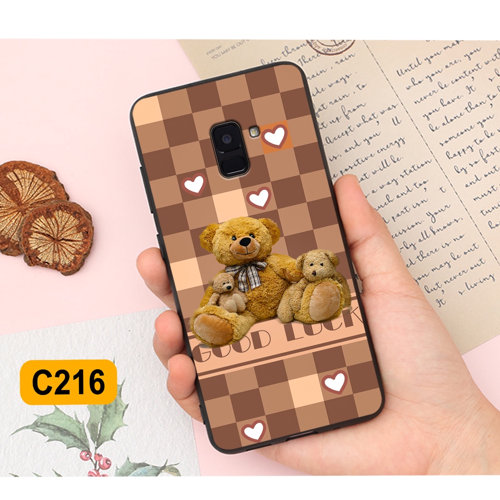 Ốp lưng Samsung A6 2018 - A6 Plus - A8 2018 - A8 Plus in hình gấu bear dễ thương, bền đẹp