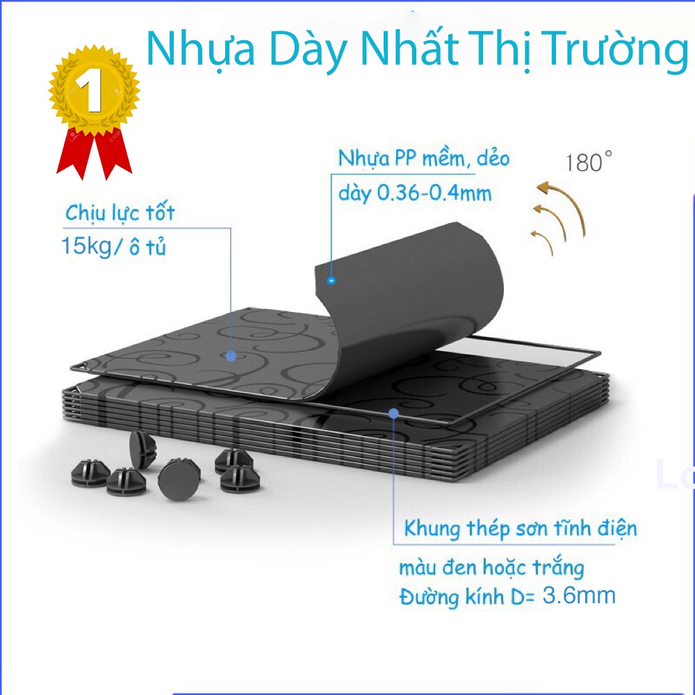 Tủ nhựa ghép 15 ô loại to sâu 47cm (3 ô giày) - Tủ quần áo đa năng