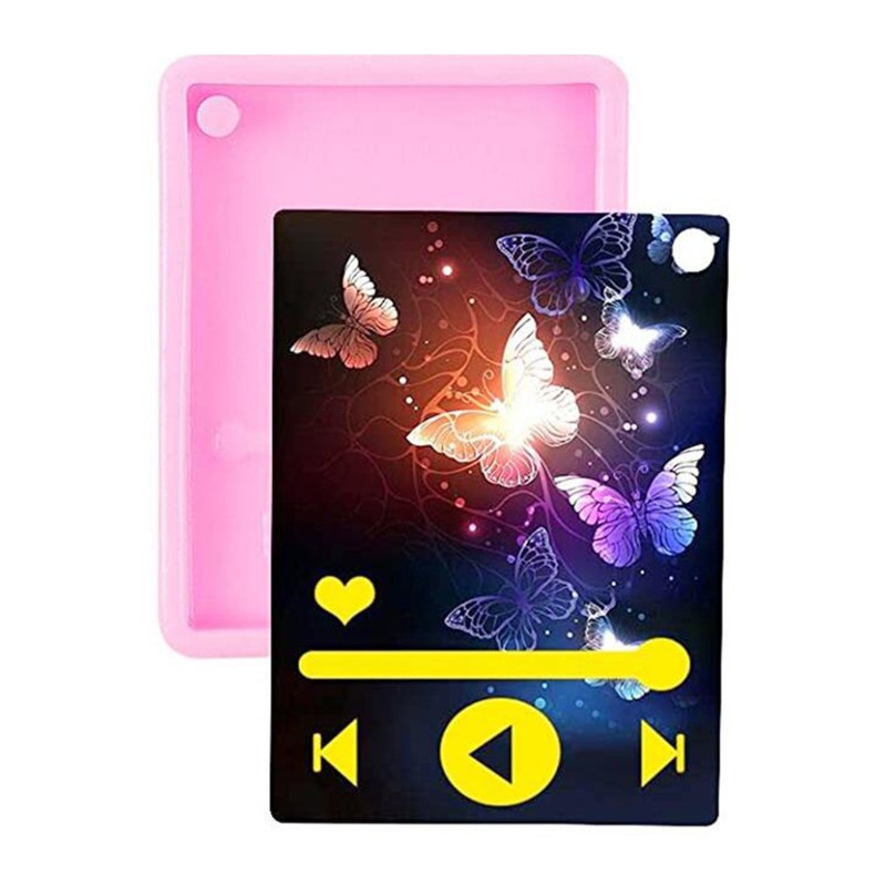 Khuôn Silicone Làm Móc Khóa Hình Máy Nghe Nhạc Diy