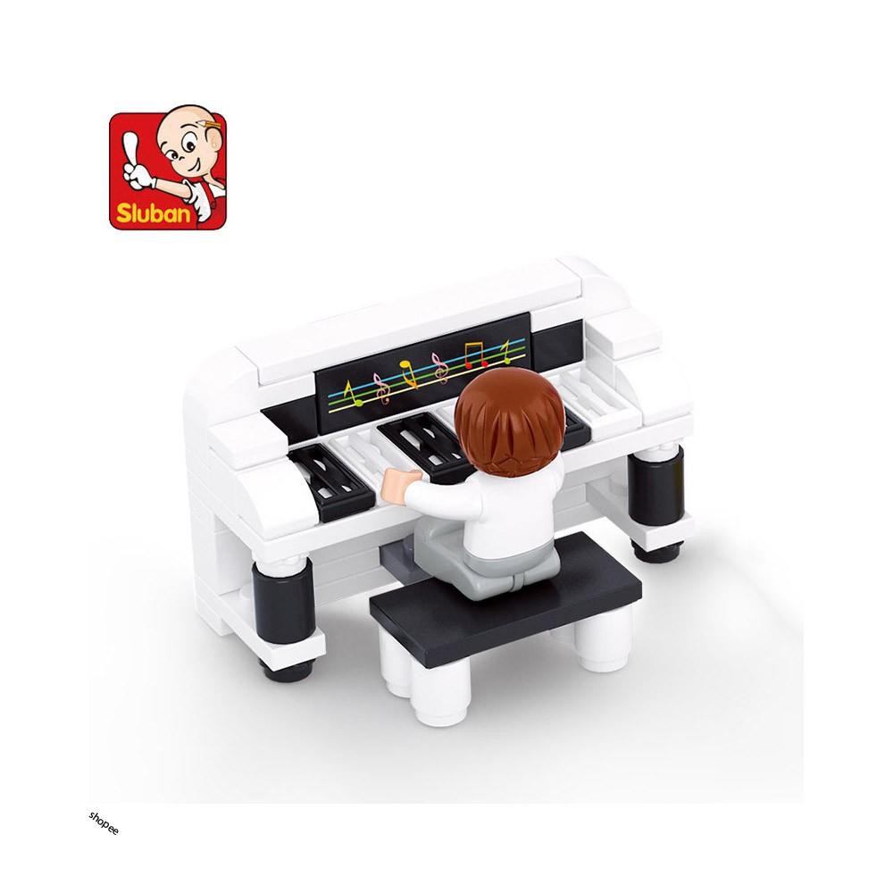 [Lego con gái ] Đồ chơi lego dành cho bé gái ⚡ Ảnh thật ⚡ Bộ Lắp Ráp lego Sân Khấu Nhạc Piano Sluban M38-B0521 (109Mảnh)