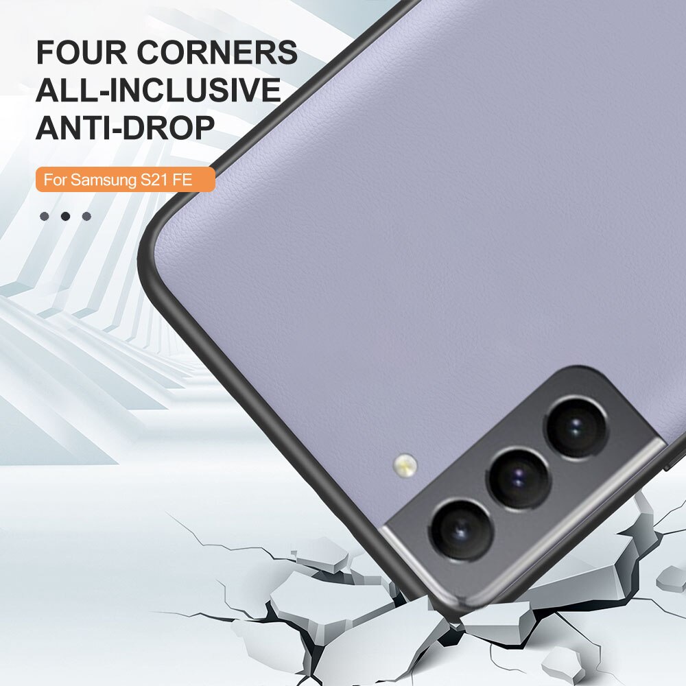 Ốp Điện Thoại Da Khung Tròn Chống Sốc Cho Samsung Galaxy S21 S20 FE Plus Note 20 Ultra