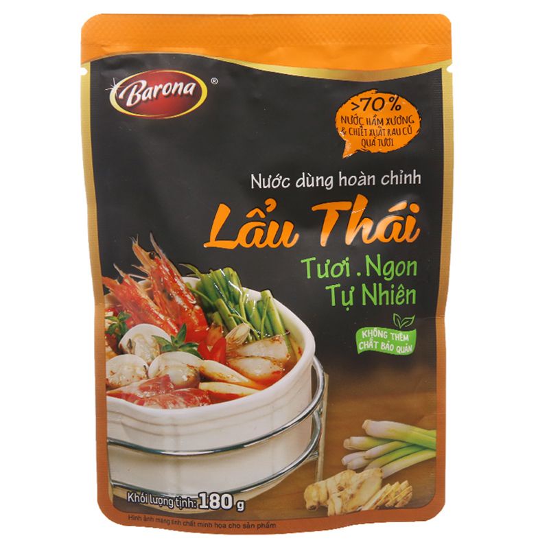Gia Vị Lẩu Thái/Lẩu Kim Chi/Lẩu Rêu Cua/Lẩu Nhật Barona Chính Hãng Gói Nước Dùng Hoàn Chỉnh Chuẩn Vị