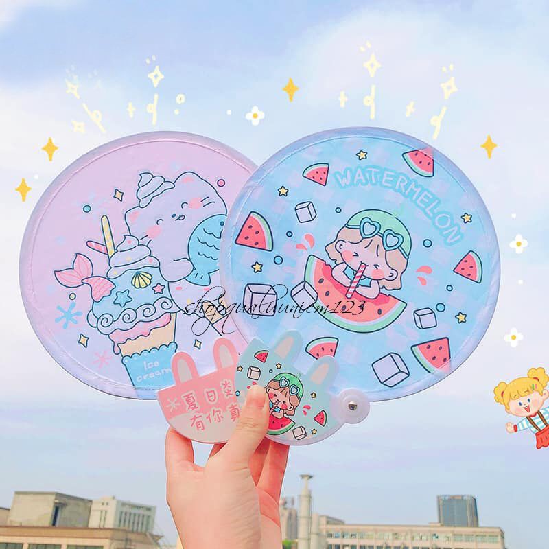 Quạt gấp gọn tự bung hình siêu dễ thương, bỏ túi siêu tiện lợi - Hot nhất 2021