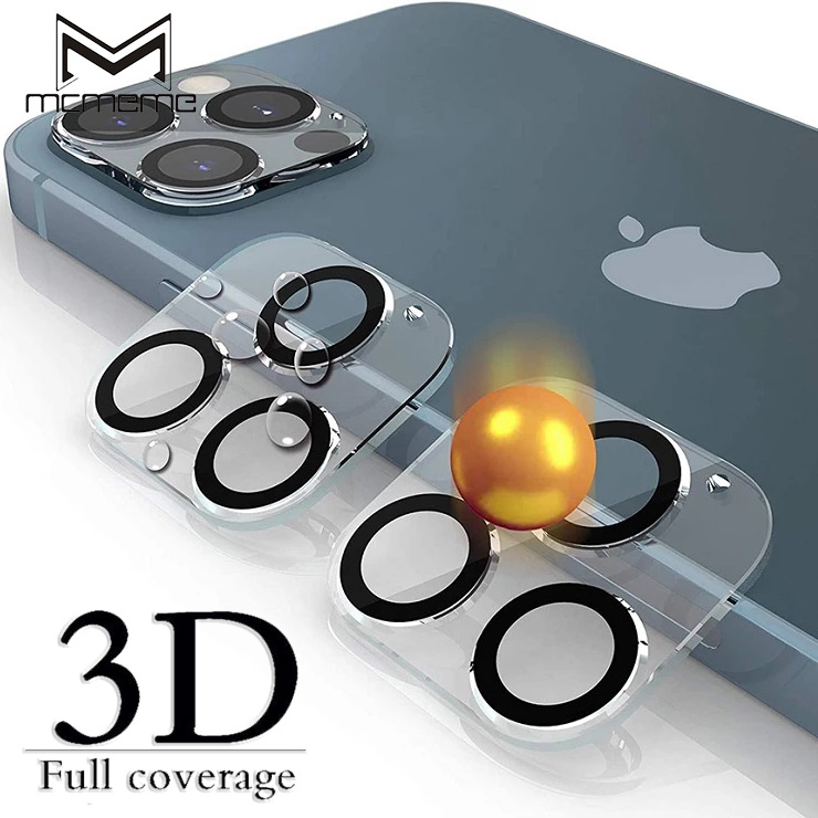 Kính cường lực bảo vệ camera sau điện thoại trong suốt 3D cho For iPhone 13 12 11 Pro Max 12 Mini