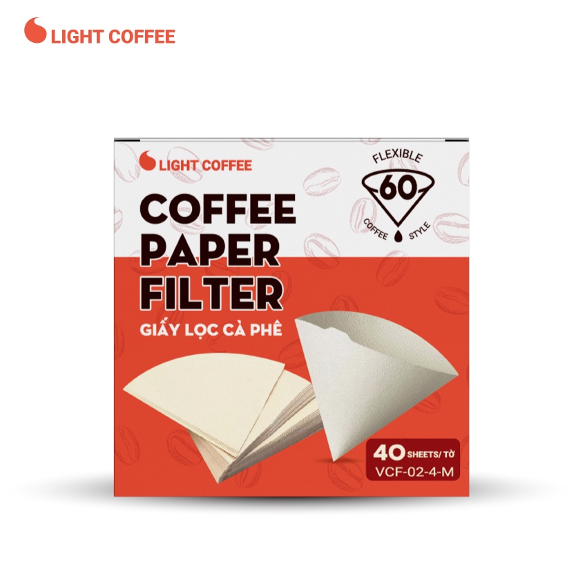 [Mã BMBAU50 giảm 7% đơn 99K] Giấy lọc cà phê Light Coffee 40 cái giấy lọc tiện lợi dùng pha cà phê