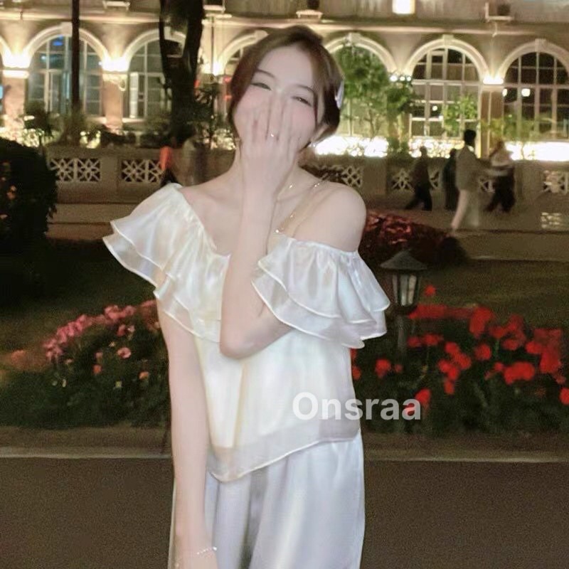 💯ÁO LỆCH VAI HAI TẦNG BÈO NHÚN💯