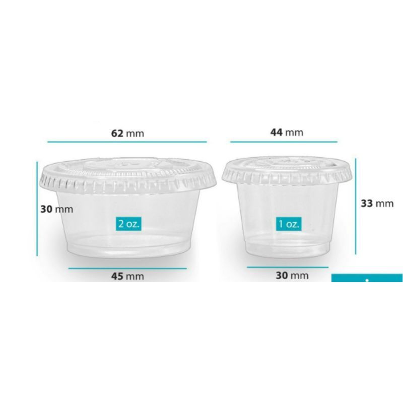 1.000 Hũ sốt hộp đựng nước chấm 1oz 2oz HP 28ml 46ml