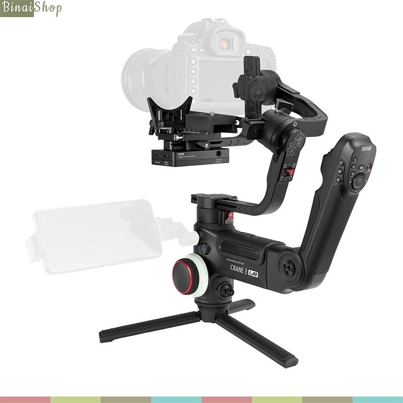 Zhiyun Crane 3 Lab - Gimbal Chống Rung Cỡ Lớn, Tải Trọng 4.5kg, Thời Lượng Pin 7.5h, Kết Nối Wireless Với Ứng Dụng Smart