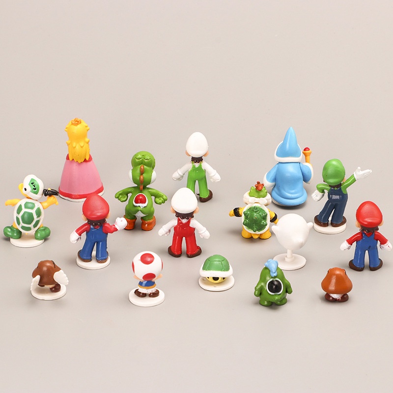 Set 16 Nhân Vật Trong Game Super Mario Cao 5cm Mô Hình Đồ Chơi Nhân Vật Hoạt Hình Mario Luigi Yoshi Toad Peach Goomba Lakitu Koopa Troopa Bowser Phiên Bản Q